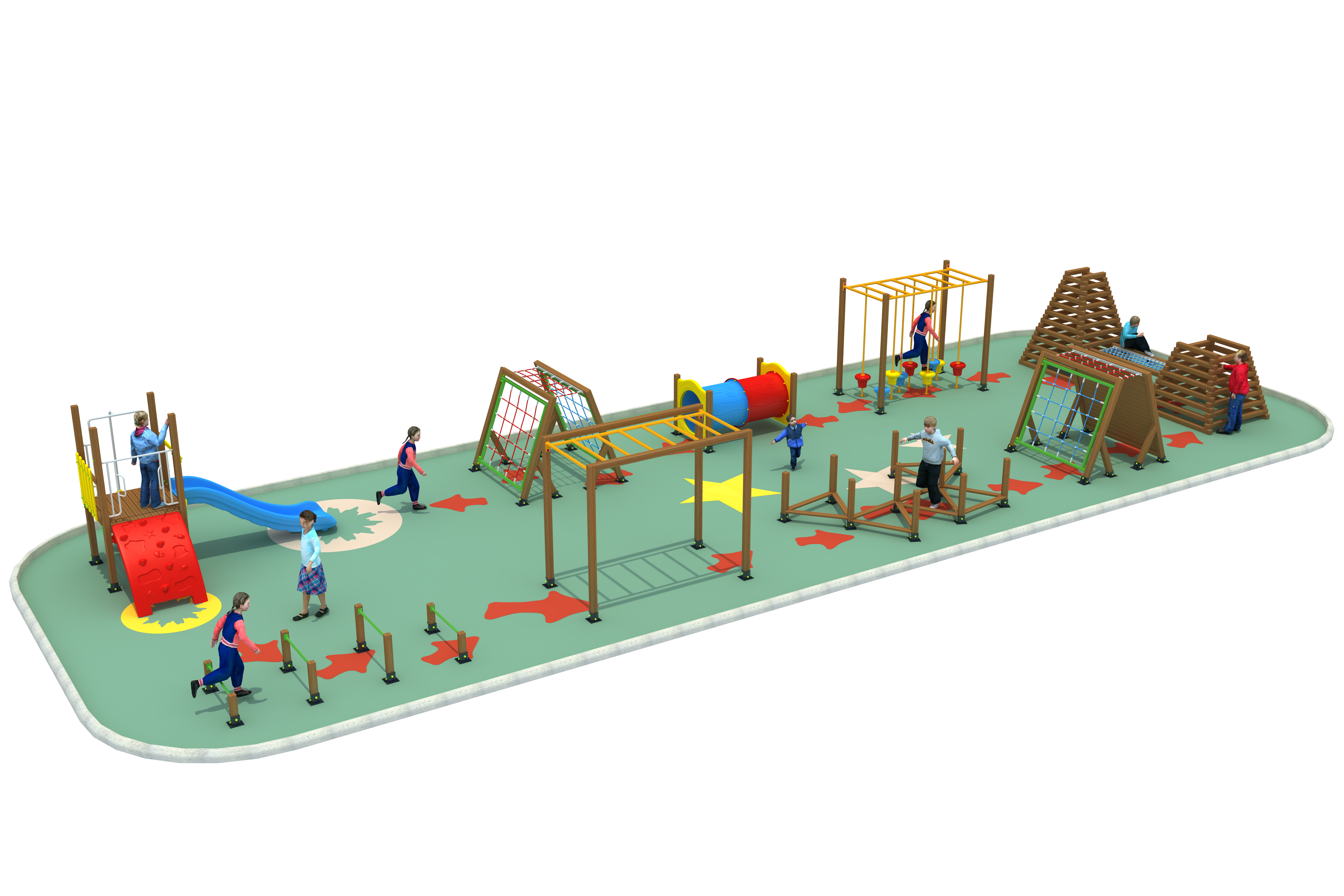 Survivor Parkuru Oyun Sistemleri PTR-100 PTR-101 | Parkur ve Halatlı Tırmanma Oyun Grupları | Erse Kent Mobilyaları